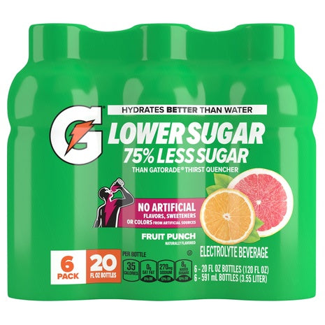 6-Pack Gatorade Lower Sugar Fruit Punch + $2.50 Walmart Cash