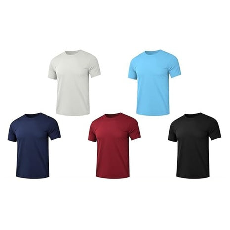 5-Pack Hoplynn Men's Dry Fit Workout Gym T-Shirt