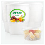 50 Deli Food Storage Containers with Lids (12oz)