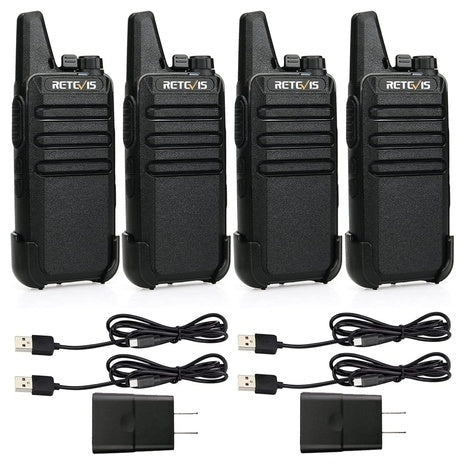 4 Retevis RT22 Long-Range Two Way Radios