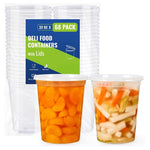 68 Plastic Deli Containers with Lids (32oz)