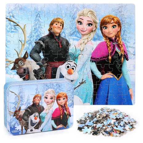 100 Piece Frozen Puzzle in a Metal Box