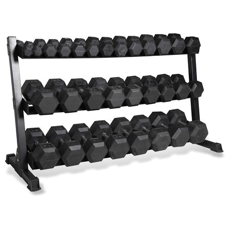 1,200-Lbs CAP Barbell Dumbbell Set with 2-Tier Rack