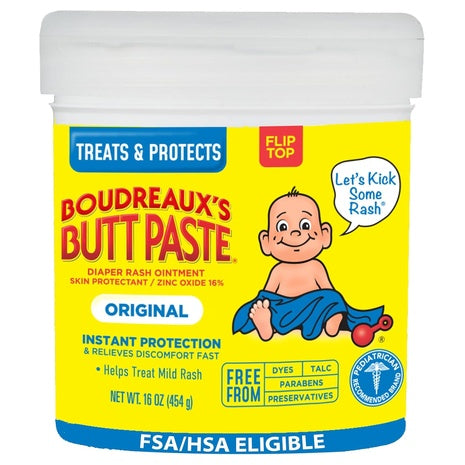 Boudreaux’s Butt Paste Original Diaper Rash Cream (16oz)