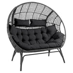 Dakota Fields 2-Person Wicker Rattan Egg Chair