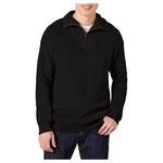 Men's Quarter-Zip Rib-Knit Relaxed-Fit Sweater