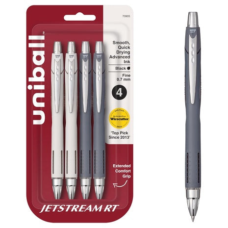 4-Pack Uniball Jetstream RT 0.7mm Fine Point Pens