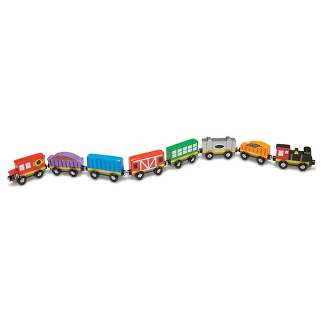 8-Piece Melissa & Doug Wooden Magnetic Train Cars