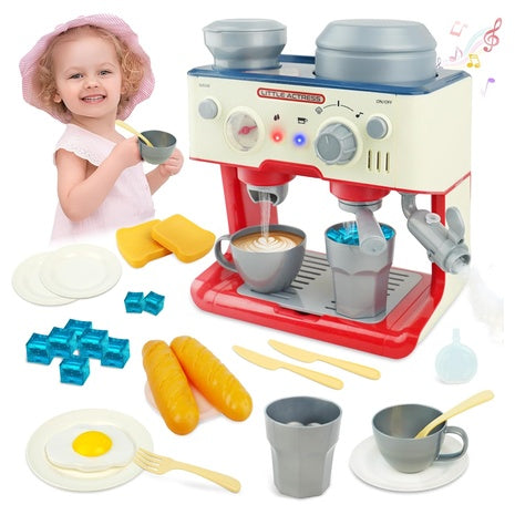 Kids Coffee Playset with LED Lights & Sounds