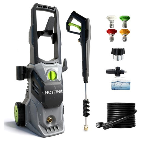 23FT High-Elastic Hose Car Washer With 4 Quick Connect Nozzles