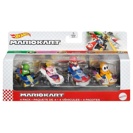 4-Pack Hot Wheels Mario Kart Vehicles