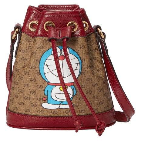 Gucci Women's Doraemon Printed Coated Canvas & Leather Bucket Bag