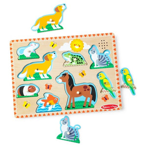 8 Piece Melissa & Doug Zoo Pet Animals Sound Puzzle