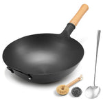14.2" Nitrided Iron Chinese Stir Fry Pan