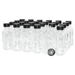 24-Count Clear Boston Round Bottle w/ Cap (4oz)