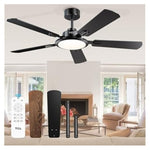 52" TCL Noiseless 6-Speeds Ceiling Fan W/ 36W-LED Light & Remote Control