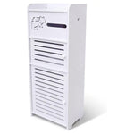 BorealBear Slim Bathroom Storage Cabinet With Louvered Doors