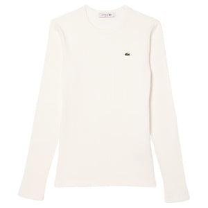 Lacoste Women's Slim Fit Ribbed Cotton T-Shirt