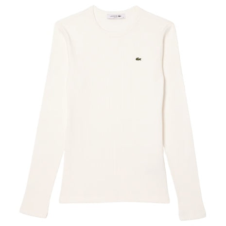 Lacoste Women's Slim Fit Ribbed Cotton T-Shirt