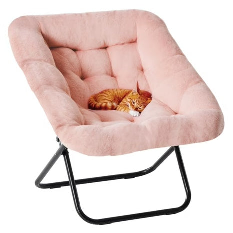 EDX Soft Faux Fur Folding Comfy Chair