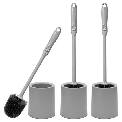 3-Pack Toilet Brush & Holder Set