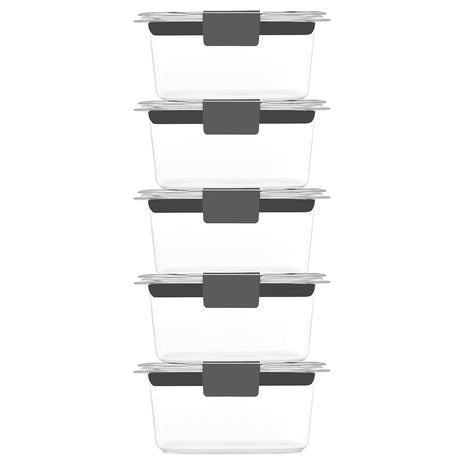 5-Pack 1.3 Cup Brilliance BPA-Free Food Storage Containers With Lids