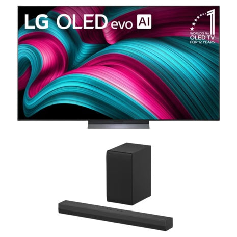 77" LG Evo AI C5 Series 4K Ultra HDR Smart OLED TV + S40T Soundbar + FREE Install