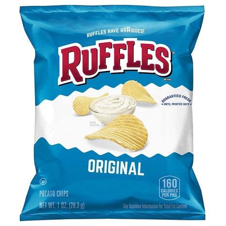 40 Bags Ruffles Potato Chips (1 oz)