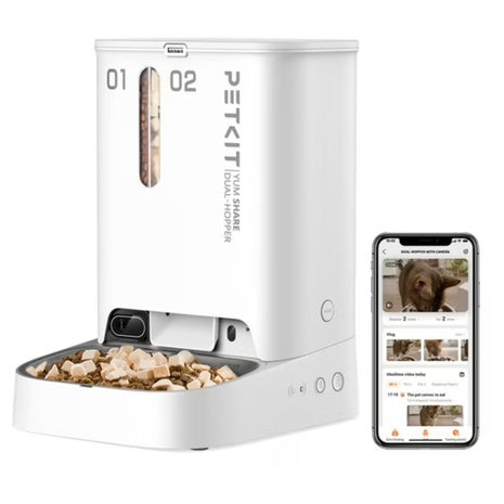 Petkit YumShare Dual-Hopper Smart Pet Food Dispenser With Camera
