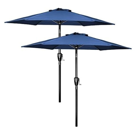2-Pack 9" Simple Deluxe Patio Umbrella W/Push Button Tilt/Crank
