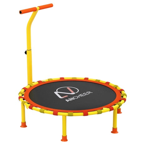 Ancheer 38'' Kids Trampoline With Adjustable Handle Bar (120 lbs Capacity)