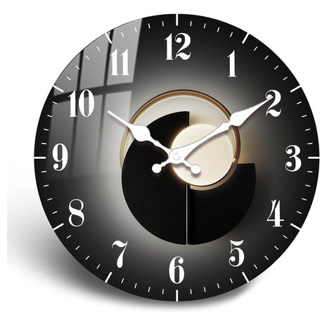 10" Non Ticking Battery Operated Wooden Analog Wall Clock