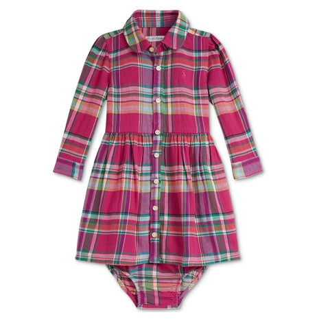 Polo Ralph Lauren Baby Girls Plaid Fit & Flare Dress