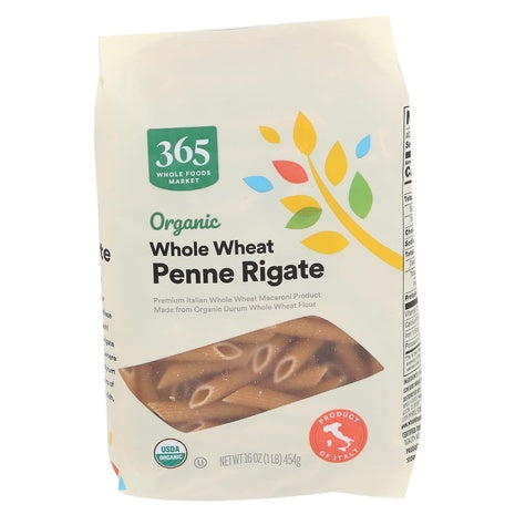 Organic Whole Wheat Penne Rigate (16 oz)
