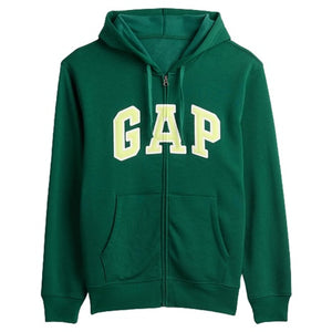 Relaxed Gap Logo Print Zip Men's Rain Forest Hoodie