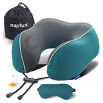 Memory Foam Airplane Neck Pillow With Travel Pouch