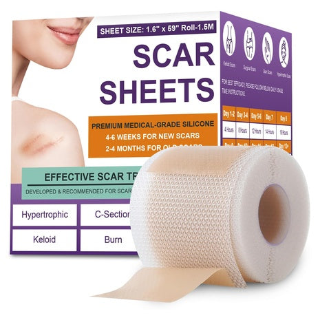 1.6" X 59" Roll Psecici Silicone Scar Sheets