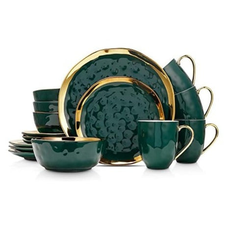 16-Piece Stone Lain Florian Modern Porcelain Dinnerware Set