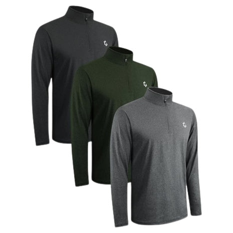 3-Pack JumGear-Life Dry- Fit Zip Pullover Men 1/4 Zipper Sweatshirts