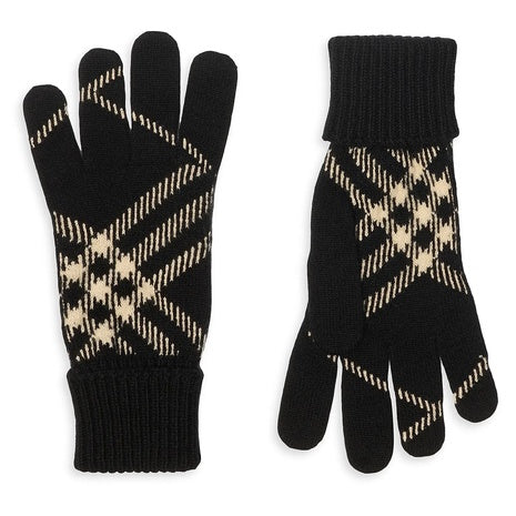 Burberry Check Cashmere-Blend Gloves