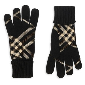 Burberry Check Cashmere-Blend Gloves