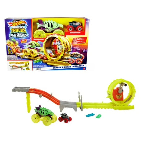 Hot Wheels Monster Trucks Charge & Chase Challenge Track Set