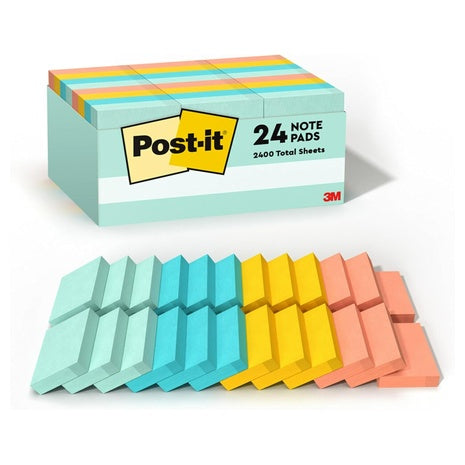 2400-Count (24pk X 100ct) Post-it Favorite Sticky Notes