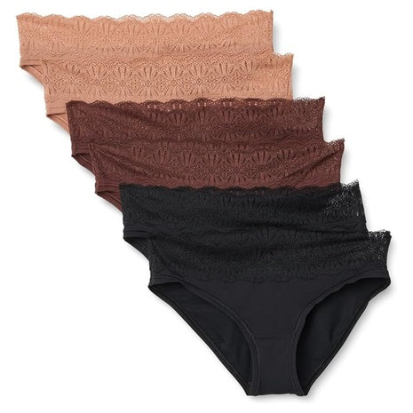 6-Pack Amazon Essentials Women's Peached Microfiber Bikini Panty
