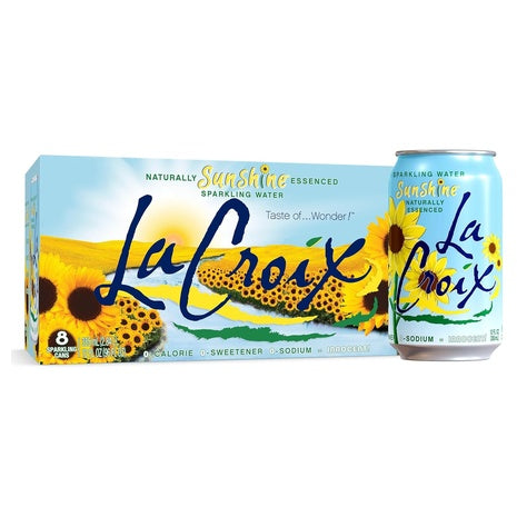 8 Cans of La Croix Sunshine Sparkling Water
