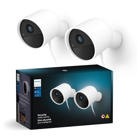2-Pack Philips Hue Wired Camera (White)