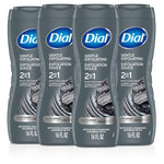 4 Bottles Dial Men 3-in-1 Advanced Charcoal, Hair & Face Wash