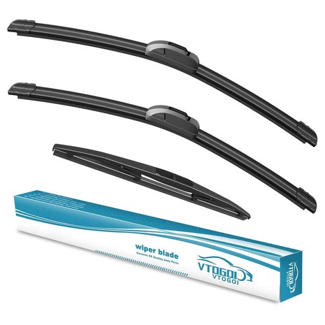 3-Piece All Weather Original Factory Quality Front & Rear Wipers Set