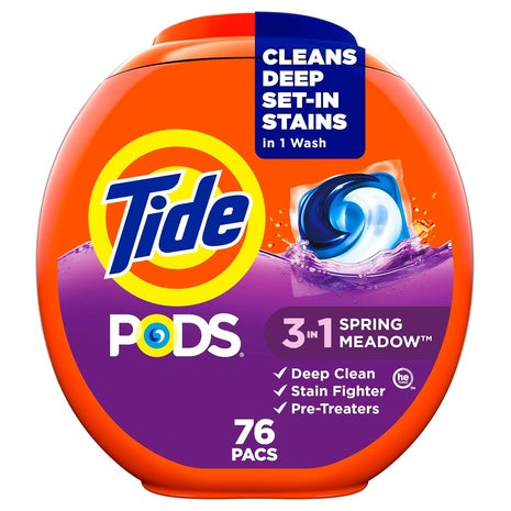 76-Count Tide PODS Liquid Laundry Detergent Soap Pacs
