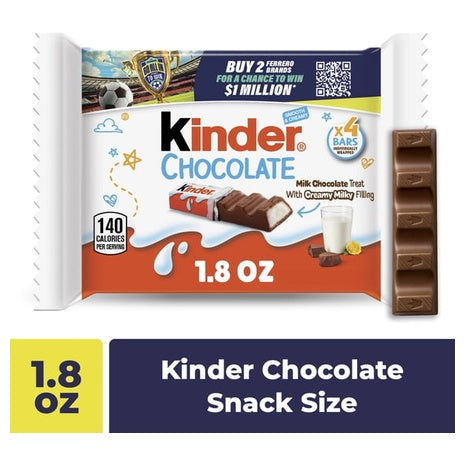 4 Kinder Chocolate Milk Chocolate Bars (OU-D) + $1.27 Walmart Cash!